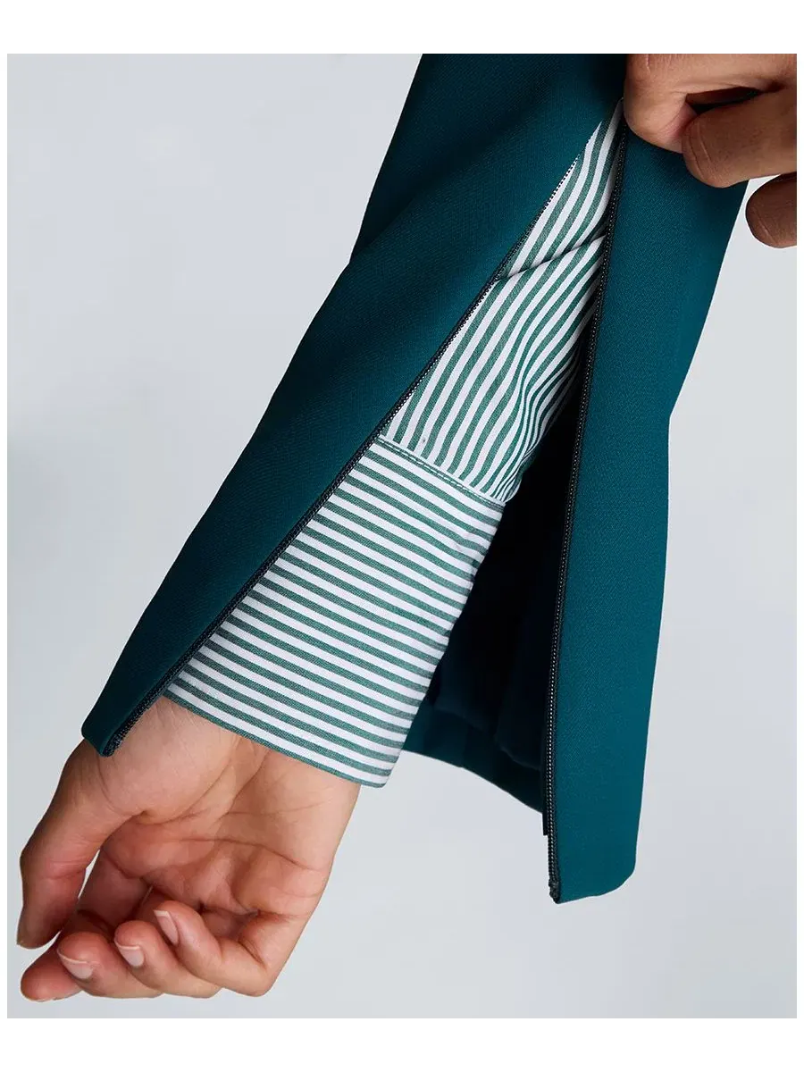 Женский блейзер Kenneth Cole с длинным рукавом на молнии, Teal Dusk — изображение 7 из 10