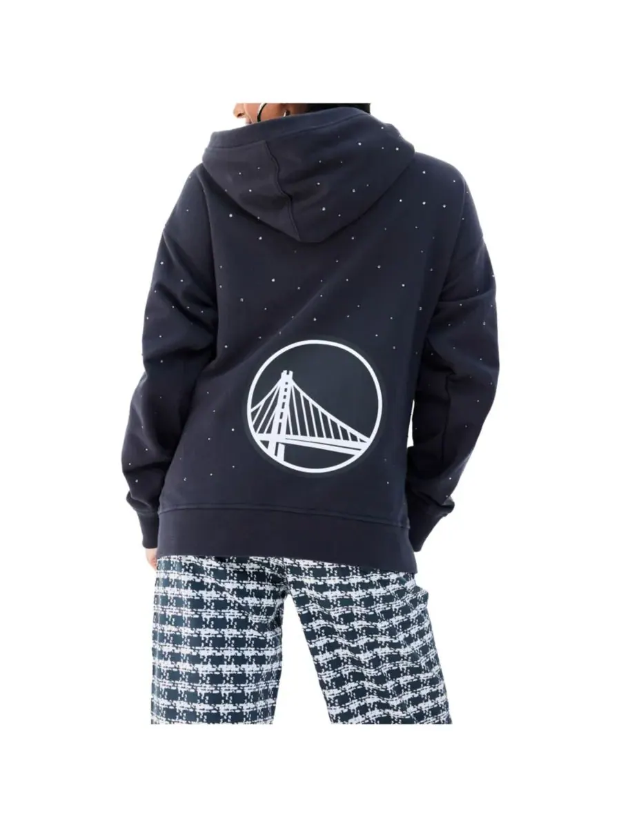 Terez Женская черная толстовка на молнии Golden State Warriors Oversized Allover Gemstone — изображение 5 из 5, черный
