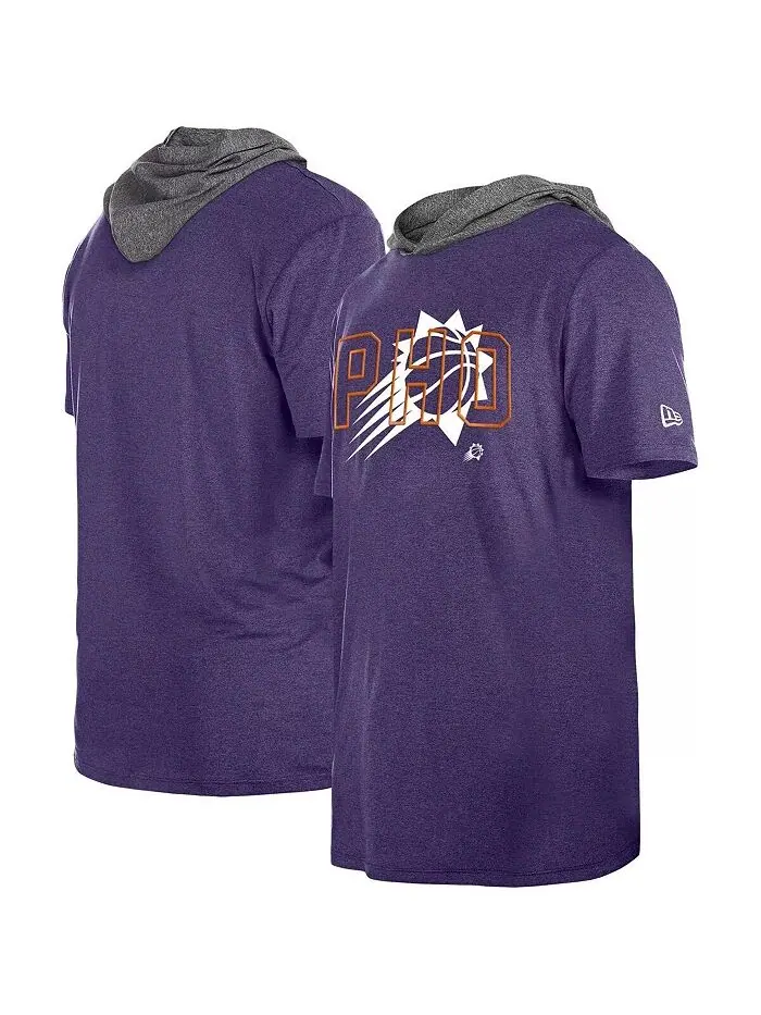 Мужская фиолетовая футболка с капюшоном Phoenix Suns Active New Era