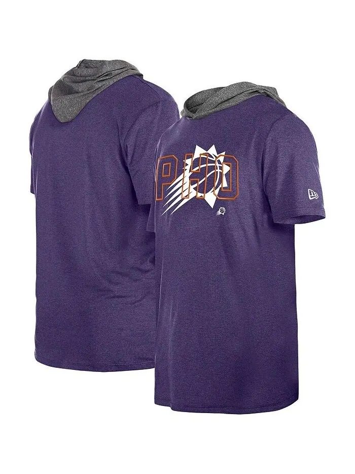 Мужская фиолетовая футболка Phoenix Suns Active Hoodie New Era — изображение 1 из 2, фиолетовый