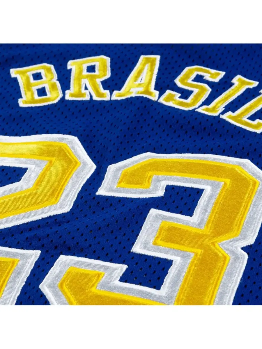 Баскетбольный джерси из сетки Royal Brazil National Team Mesh Basketball Fashion Jersey Jordan — изображение 2 из 5