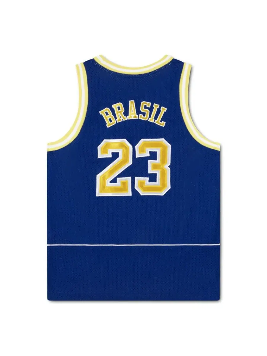 Баскетбольный джерси из сетки Royal Brazil National Team Mesh Basketball Fashion Jersey Jordan — изображение 4 из 5