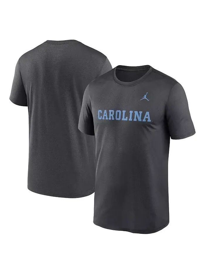 Мужская футболка цвета антрацит, Северная Каролина, Tar Heels Primetime Legend Wordmark Jordan