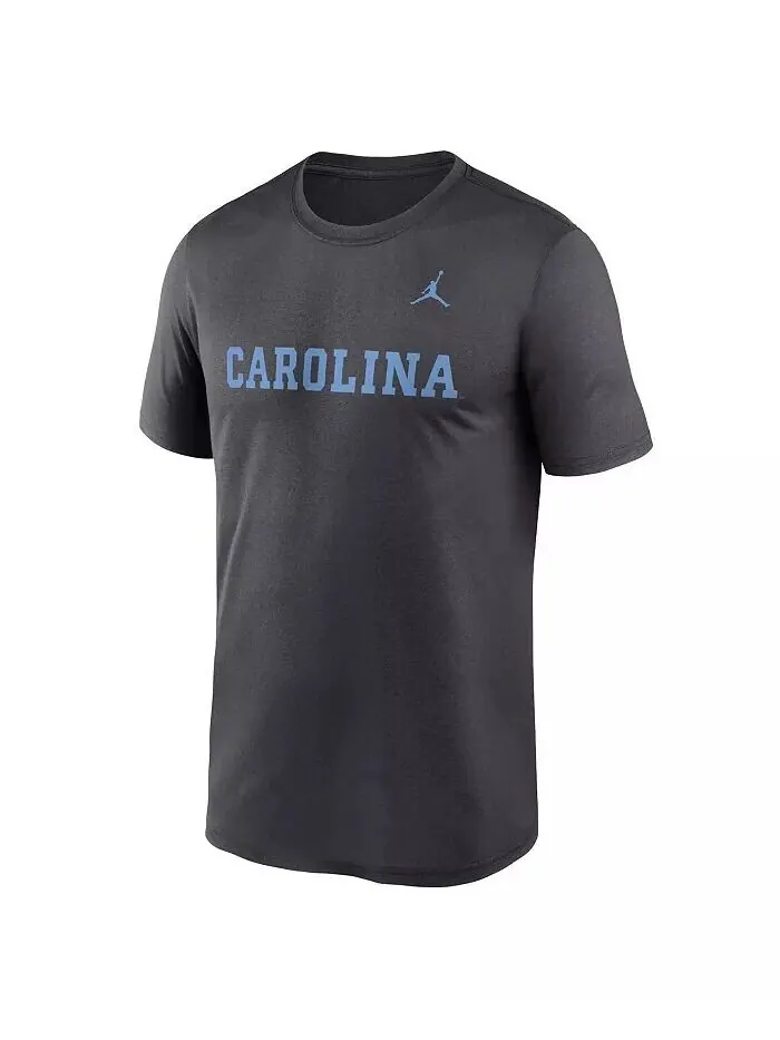 Мужская футболка цвета антрацит, Северная Каролина, Tar Heels Primetime Legend Wordmark Jordan — изображение 3 из 3