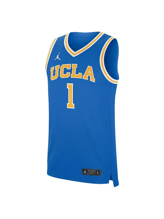 Мужская синяя баскетбольная майка-реплика UCLA Bruins Road Jordan — изображение 2 из 3