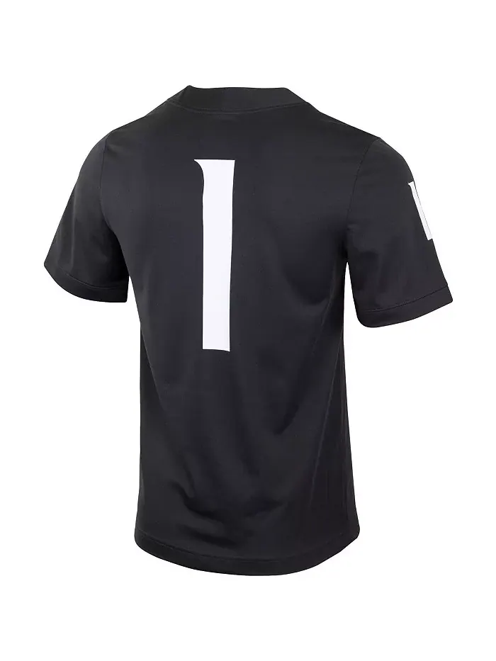 Мужская футбольная майка Washington State Cougars Untouchable №1 в цвете charcoal Nike — изображение 2 из 3
