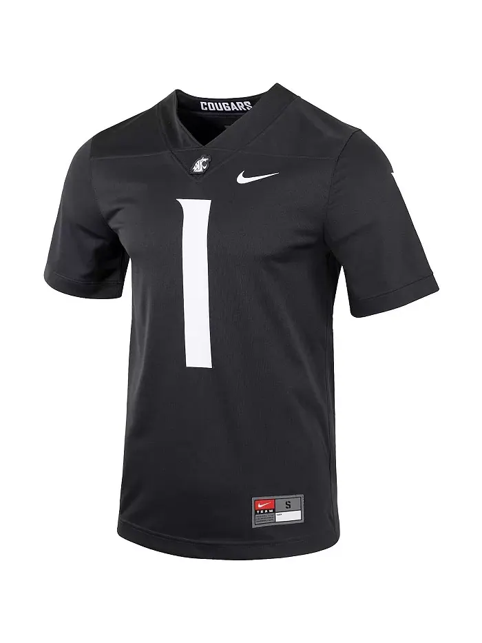 Мужская футбольная майка Washington State Cougars Untouchable №1 в цвете charcoal Nike — изображение 3 из 3