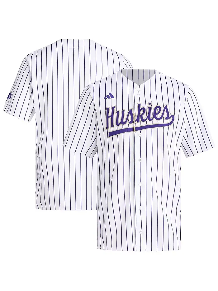 Мужская белая бейсбольная майка-реплика Washington Huskies adidas