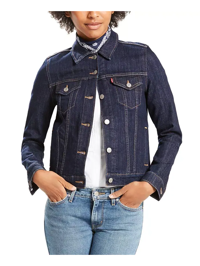 Женская оригинальная джинсовая куртка Trucker из хлопка, XS-4X Levi'S