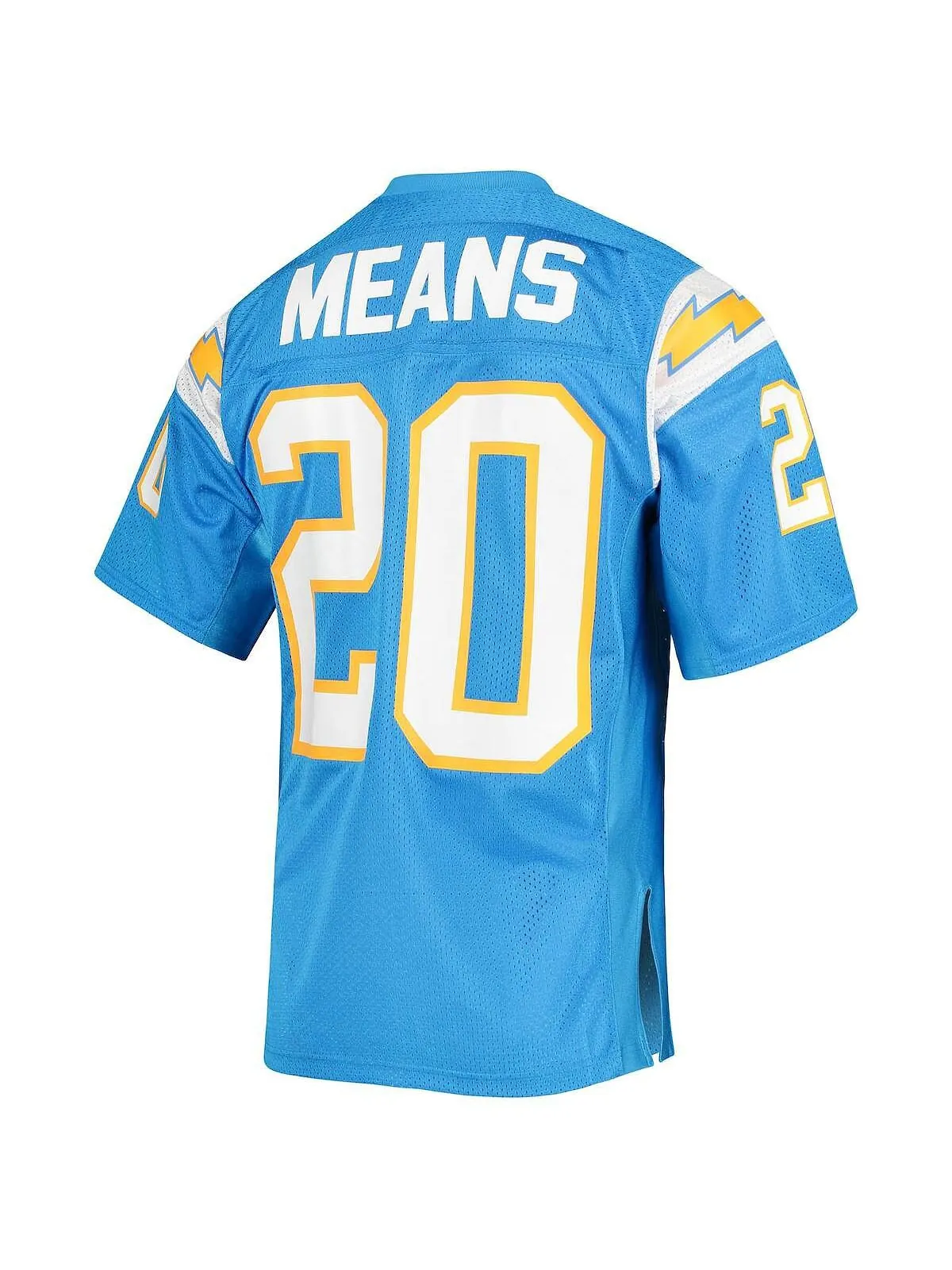 Мужская футболка natrone means powder blue los angeles chargers, аутентичная футболка для — изображение 4 из 4, синий