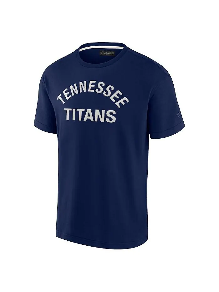 Мужская и женская темно-синяя супермягкая футболка Tennessee Titans с коротким рукавом Fanatics — изображение 3 из 3