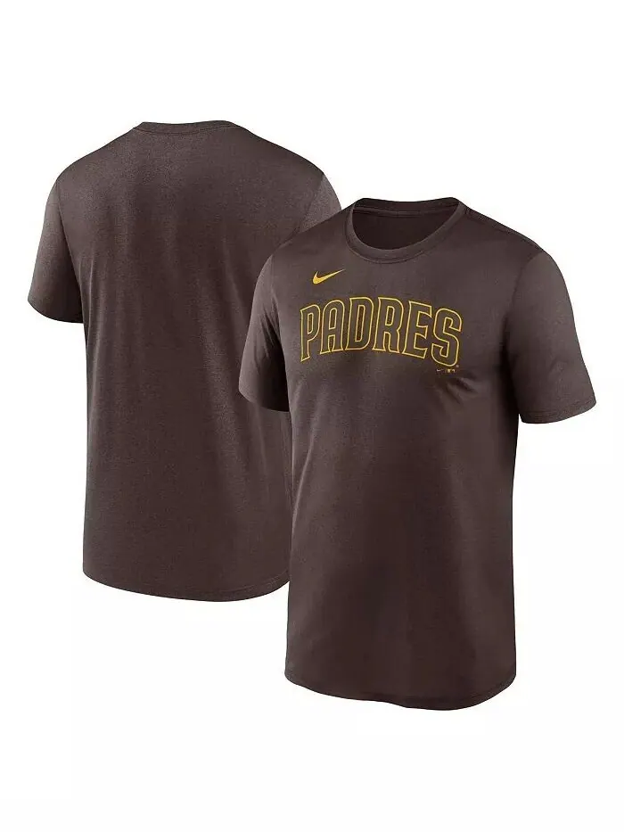 Мужская коричневая футболка San Diego Padres Fuse Legend Nike