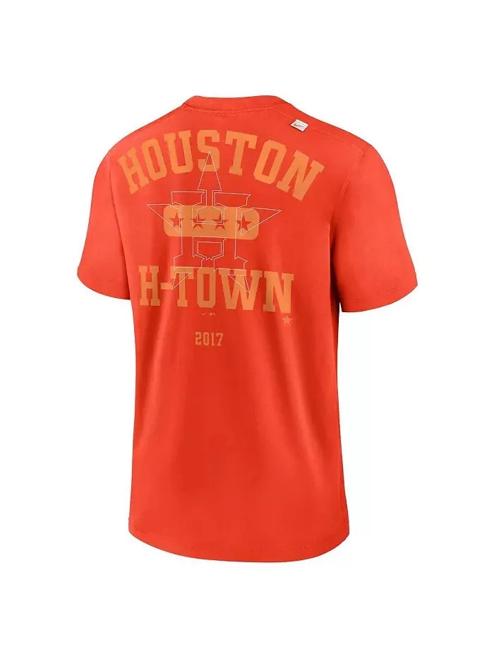 Мужская футболка Houston Astros Statement Game Over оранжевого цвета Nike — изображение 3 из 3