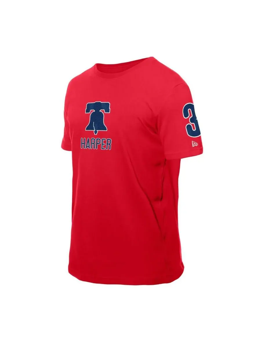 New Era Мужская красная футболка Bryce Harper с логотипом Philadelphia Phillies и номером игрока — изображение 3 из 3