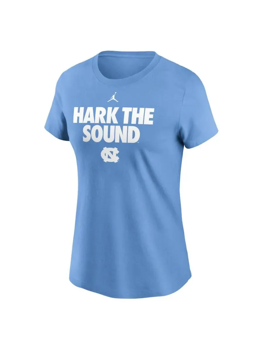 Jordan Женская футболка Carolina Blue с надписью "North Carolina Tar Heels Local Ultimate Chant" — изображение 2 из 3