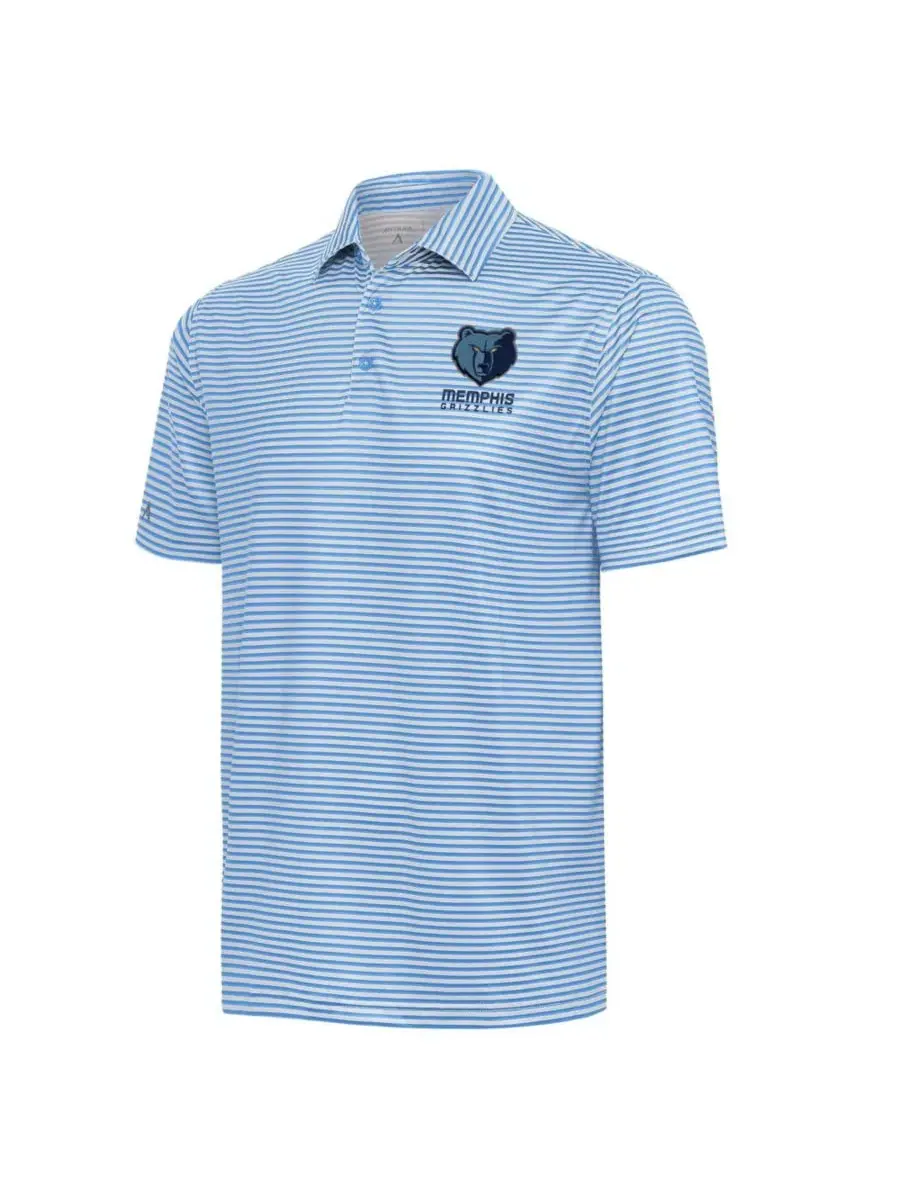 Поло с вышивкой Skills Polo Heather Powder Blue Antigua