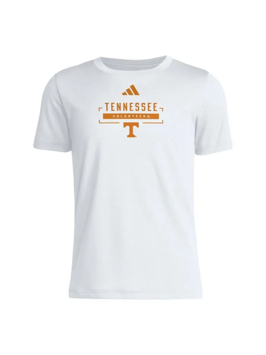 Футболка с принтом Tennessee Volunteers Pregame Performance adidas — изображение 2 из 2, белый