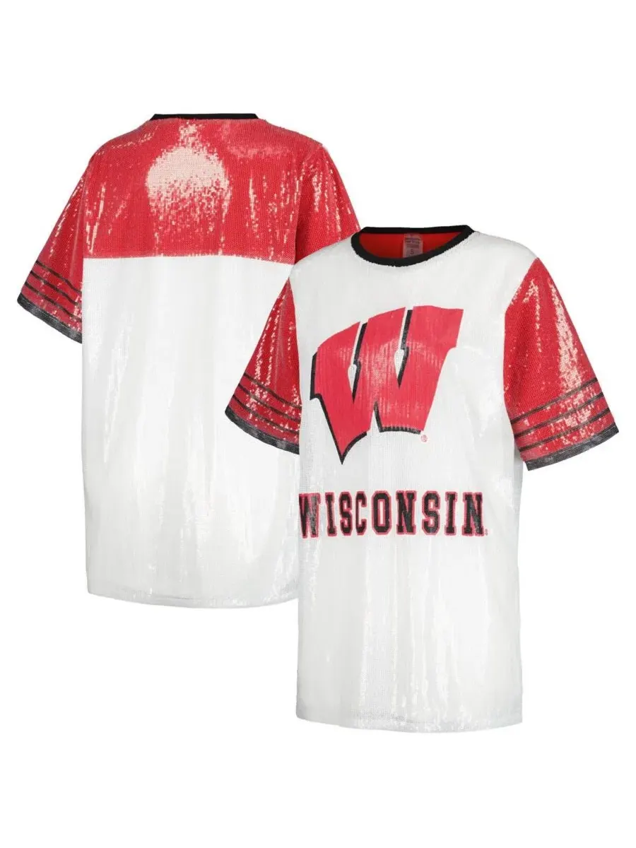 Платье-джерси с блестками Wisconsin Badgers Gameday Couture