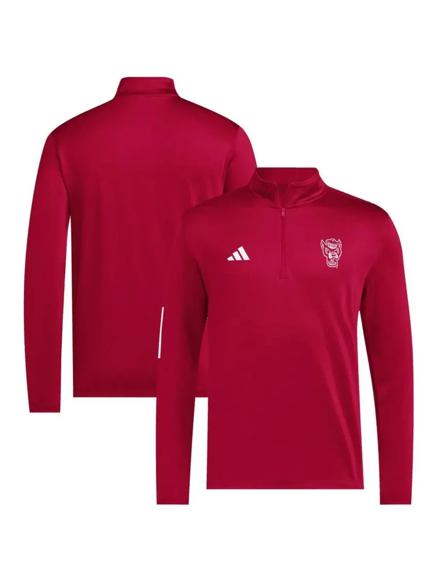 Adidas Мужская красная куртка для гольфа NC State Wolfpack Strategy с половинной молнией