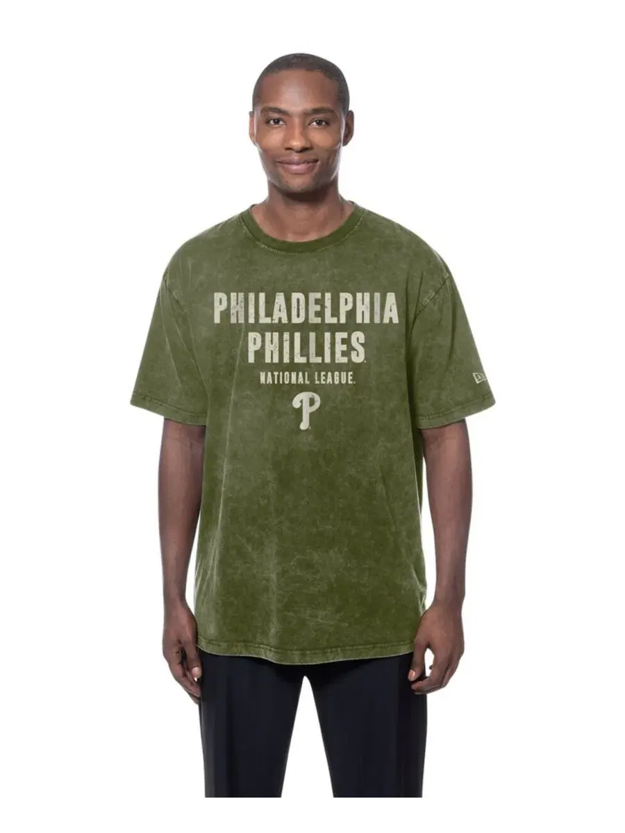 Футболка с коротким рукавом, с принтом, Philadelphia Phillies 2026 Armed Forces Day New Era