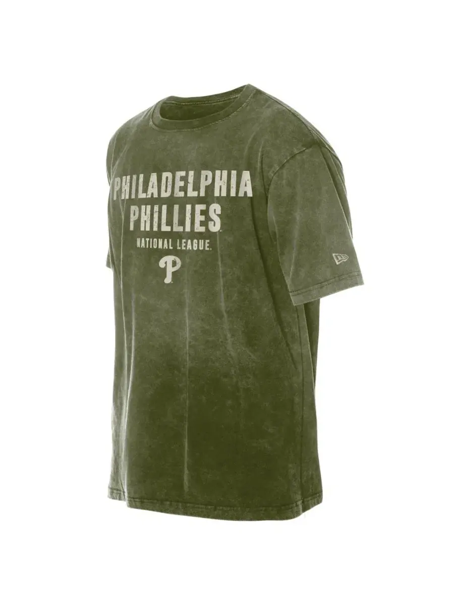 Футболка с коротким рукавом, с принтом, Philadelphia Phillies 2026 Armed Forces Day New Era — изображение 2 из 4, оливковый