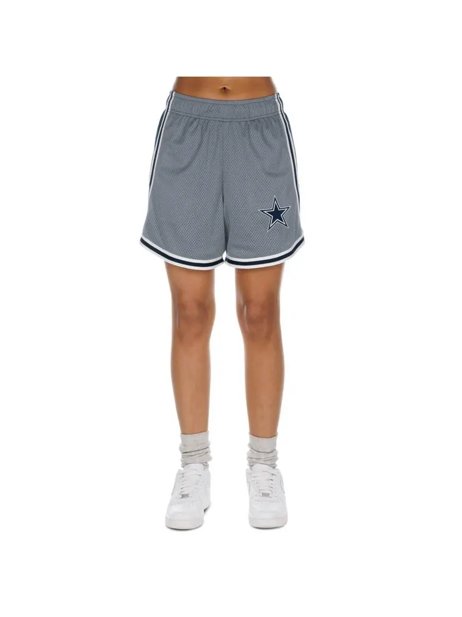 New Era Женские сетчатые шорты Dallas Cowboys Sport Classics серебристого/темно-синего цвета