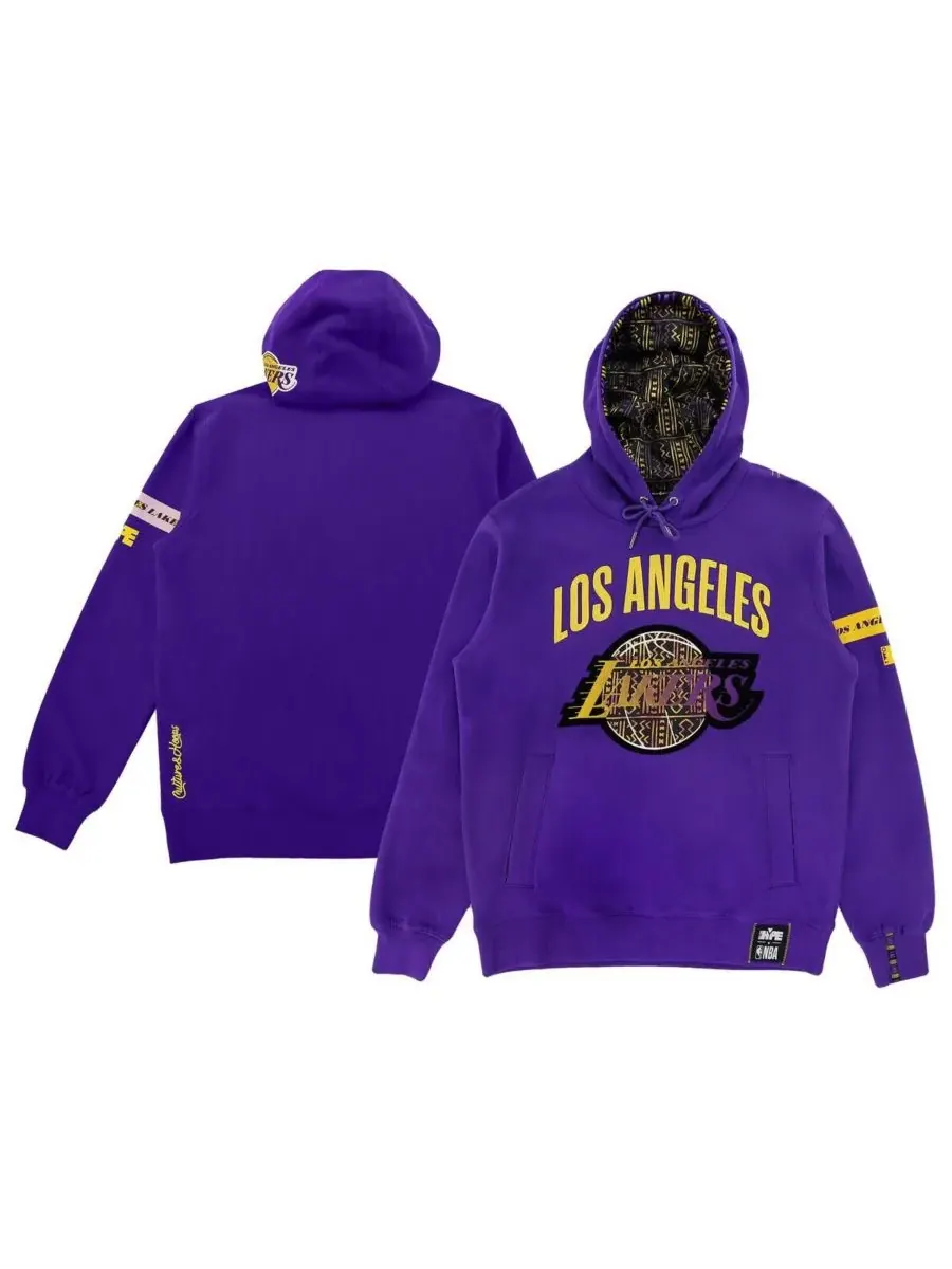 Two Hype Мужская и женская толстовка NBA x Los Angeles Lakers Culture & Hoops из фиолетового — фиолетовый