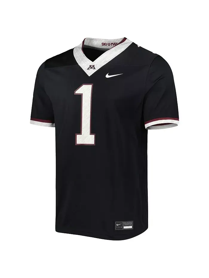 Мужская футбольная майка #1 Black Minnesota Golden Gophers Untouchable Nike — изображение 3 из 3
