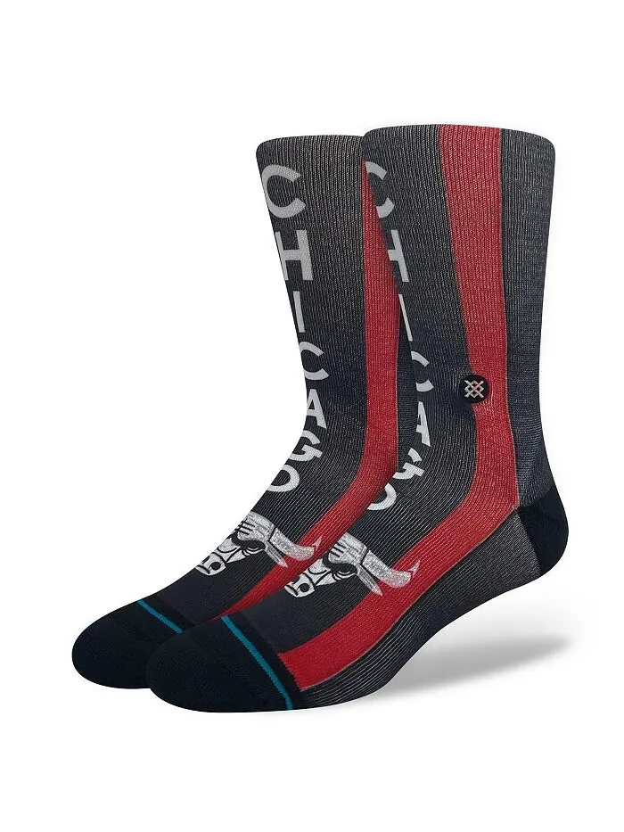 Мужские и женские носки Chicago Bulls City Edition 2023/24 Crew Stance — черный