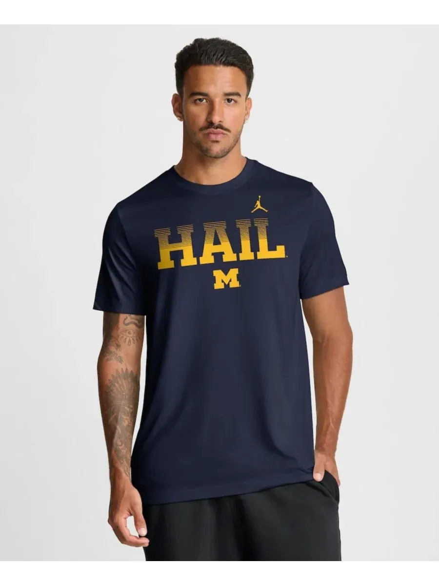Футболка с длинным рукавом Michigan Wolverines Primetime Legend Kinetic Mantra Dri-FIT Jordan