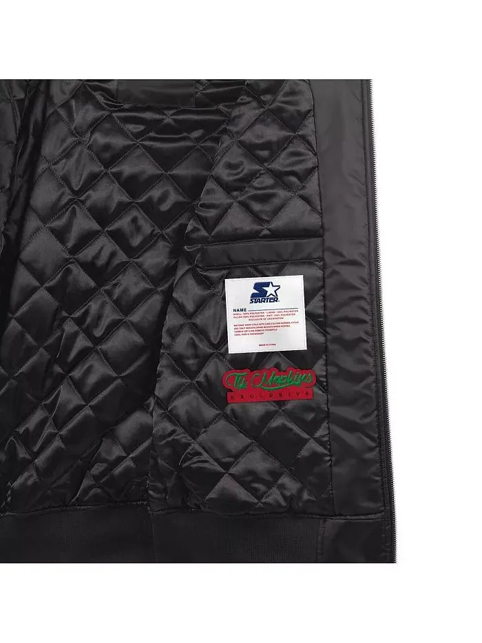 Мужская куртка x Ty Mopkins Black New York Yankees Black History Month на молнии, сатиновая Starter — изображение 3 из 3