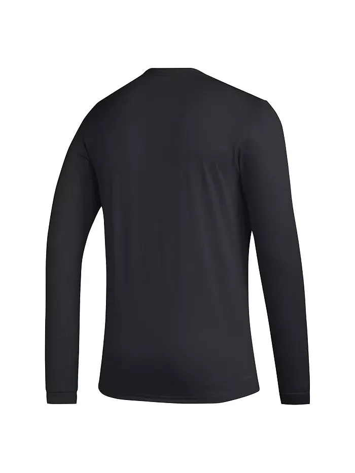 Мужская черная футболка с длинным рукавом Washington Huskies Primary Locker Logo Pre-Game adidas — изображение 3 из 3