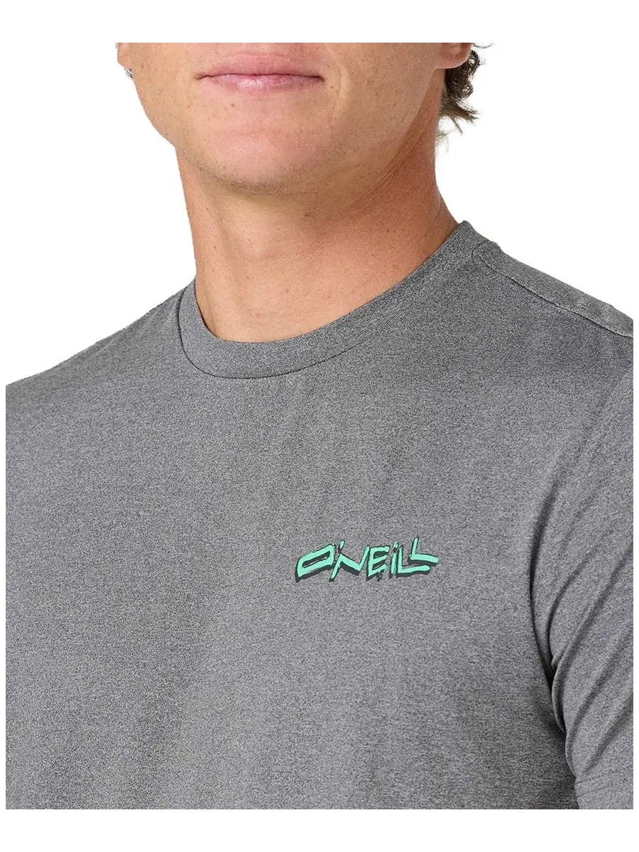 Мужская футболка с коротким рукавом, модель Solid Crewneck O'Neill, Gargoyle Melange — изображение 3 из 4