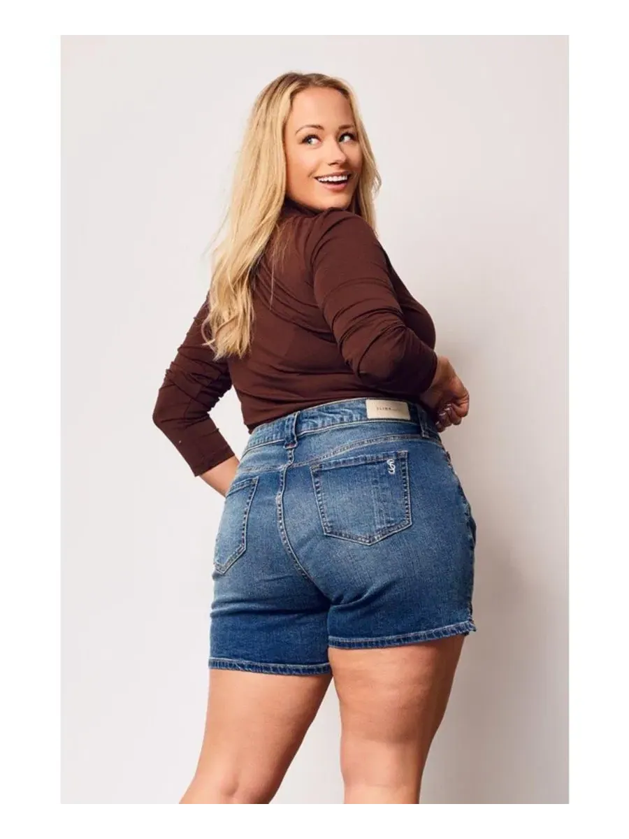 Шорты джинсовые с боковыми разрезами SLINK Jeans, Willow — изображение 2 из 3