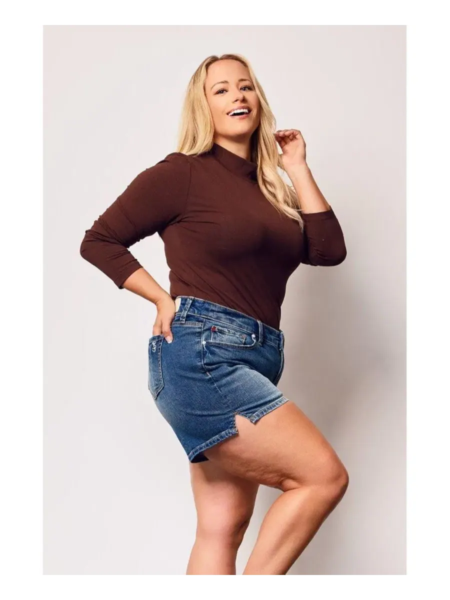 Шорты джинсовые с боковыми разрезами SLINK Jeans, Willow — изображение 3 из 3
