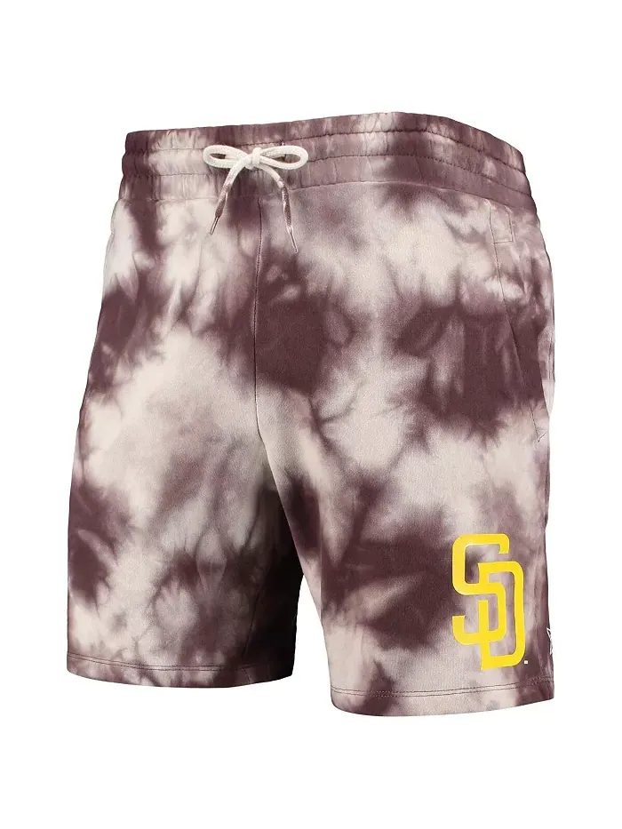Мужские шорты San Diego Padres с тим-дай в коричневом цвете New Era — изображение 2 из 3