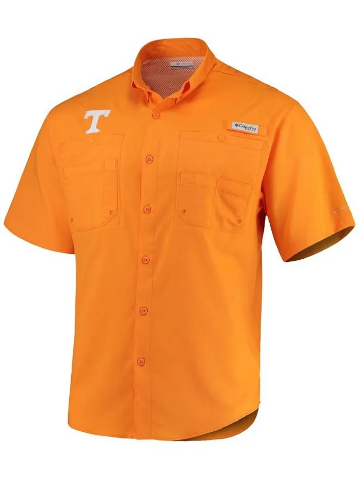 Мужская рубашка Tennessee Volunteers PFG Tamiami Columbia — изображение 2 из 4, оранжевый