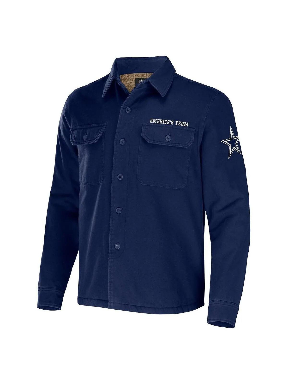Мужская коллекция nfl x darius rucker by navy dallas cowboys холщовая куртка-рубашка на пуговицах — изображение 2 из 2