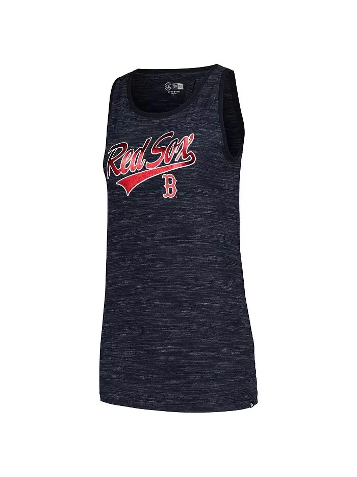 Женская темно-синяя майка Boston Red Sox Space-Dye Active New Era — изображение 3 из 3