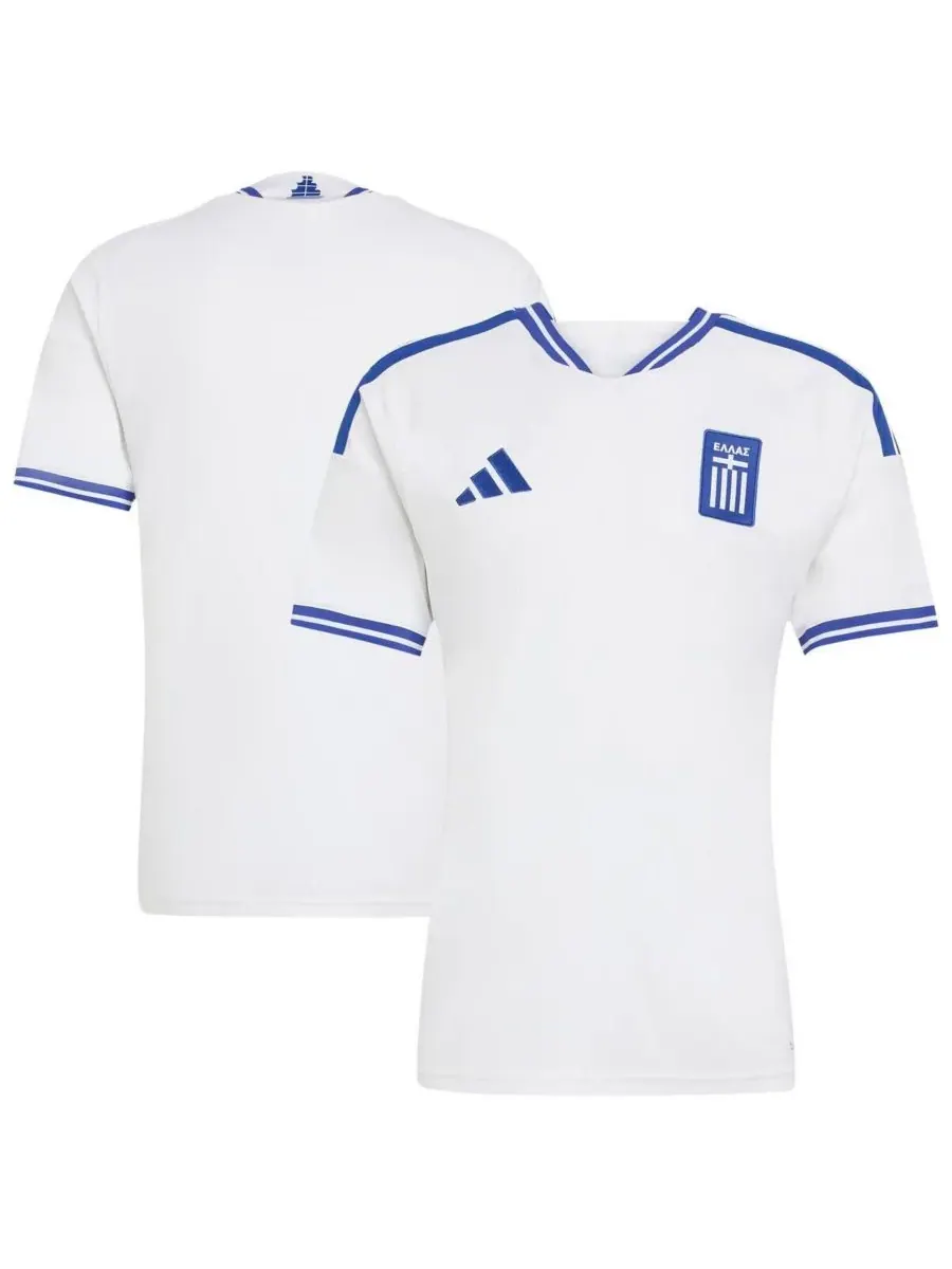 Adidas Мужская белая футболка сборной Греции по футболу FIFA x Чемпионат мира 2026 (реплика)