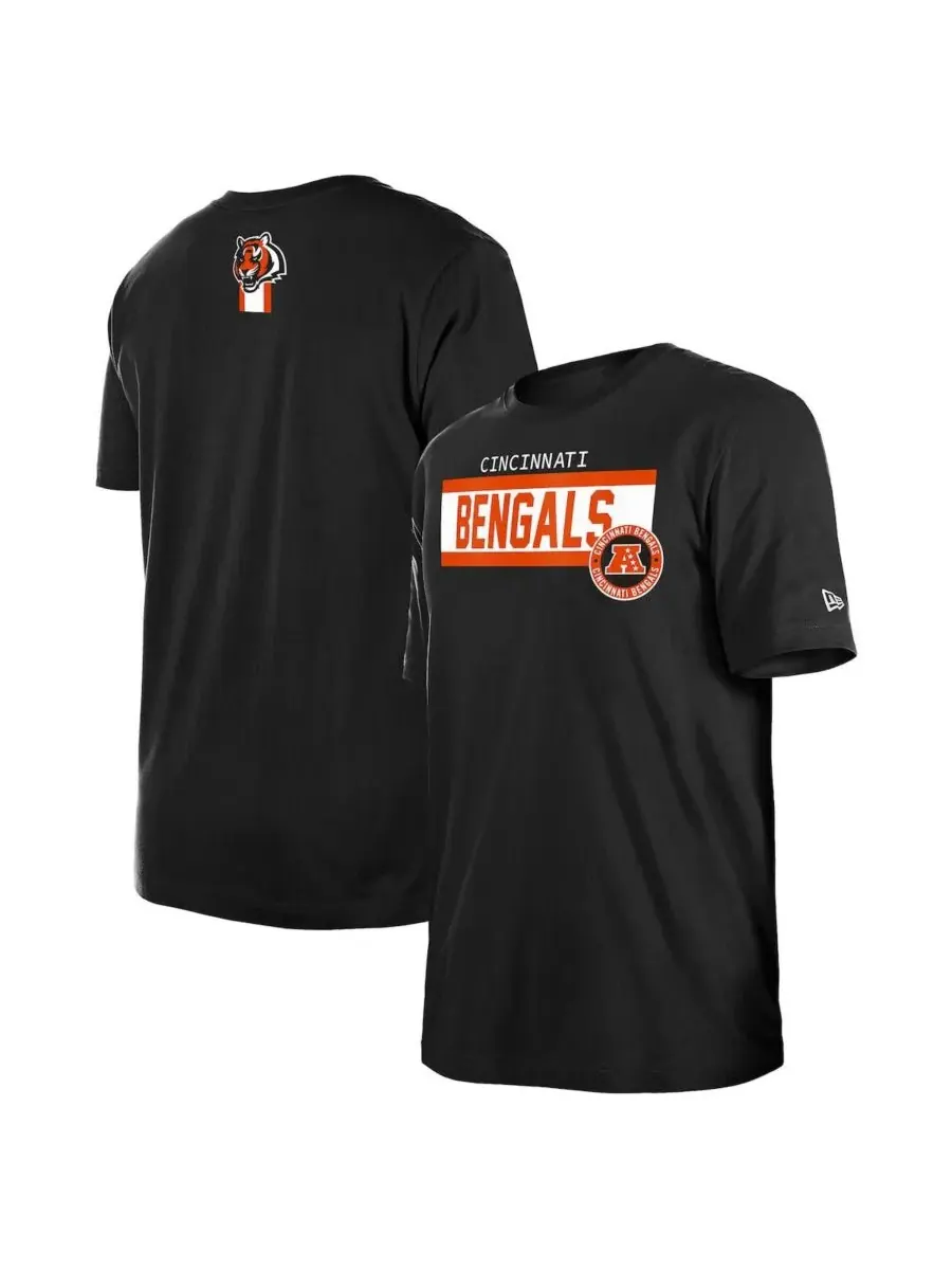 New Era Мужская черная футболка с принтом Cincinnati Bengals "3rd Down" высокой плотности