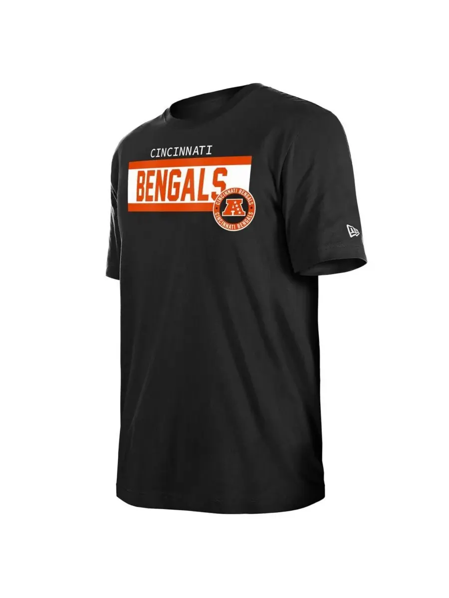 New Era Мужская черная футболка с принтом Cincinnati Bengals "3rd Down" высокой плотности — изображение 3 из 3, черный