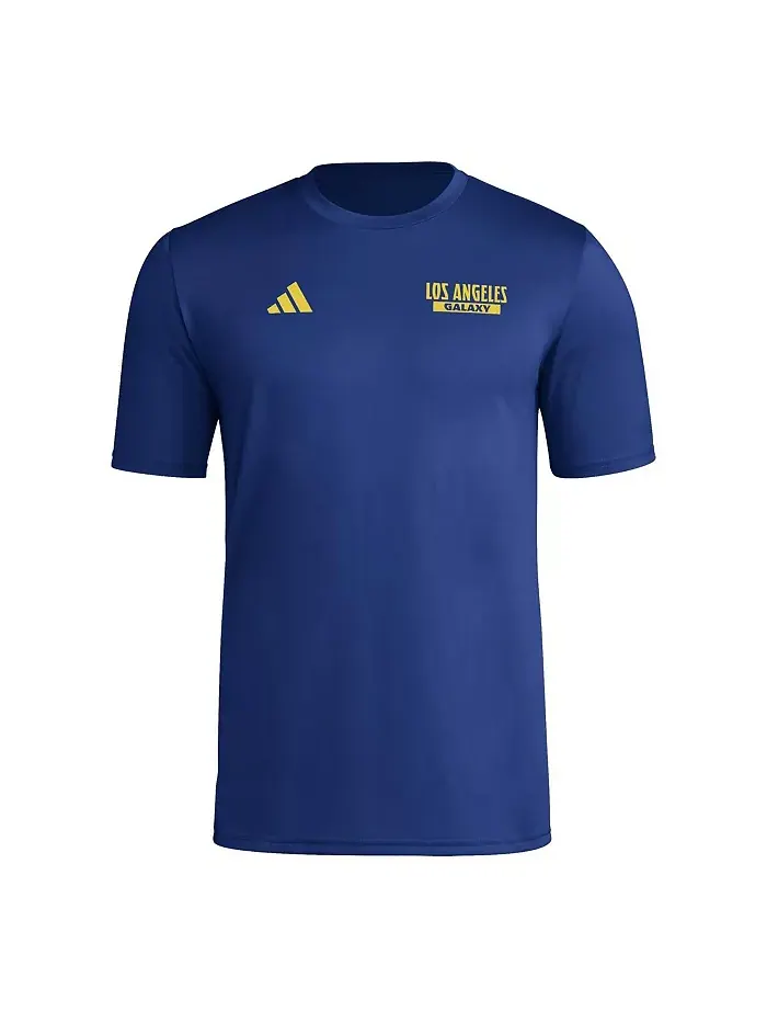 Мужская синяя футболка LA Galaxy Local Wrap adidas — изображение 3 из 3