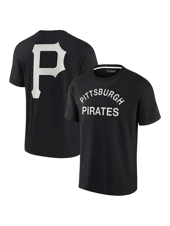 Черная мужская и женская супермягкая футболка с короткими рукавами Pittsburgh Pirates Fanatics