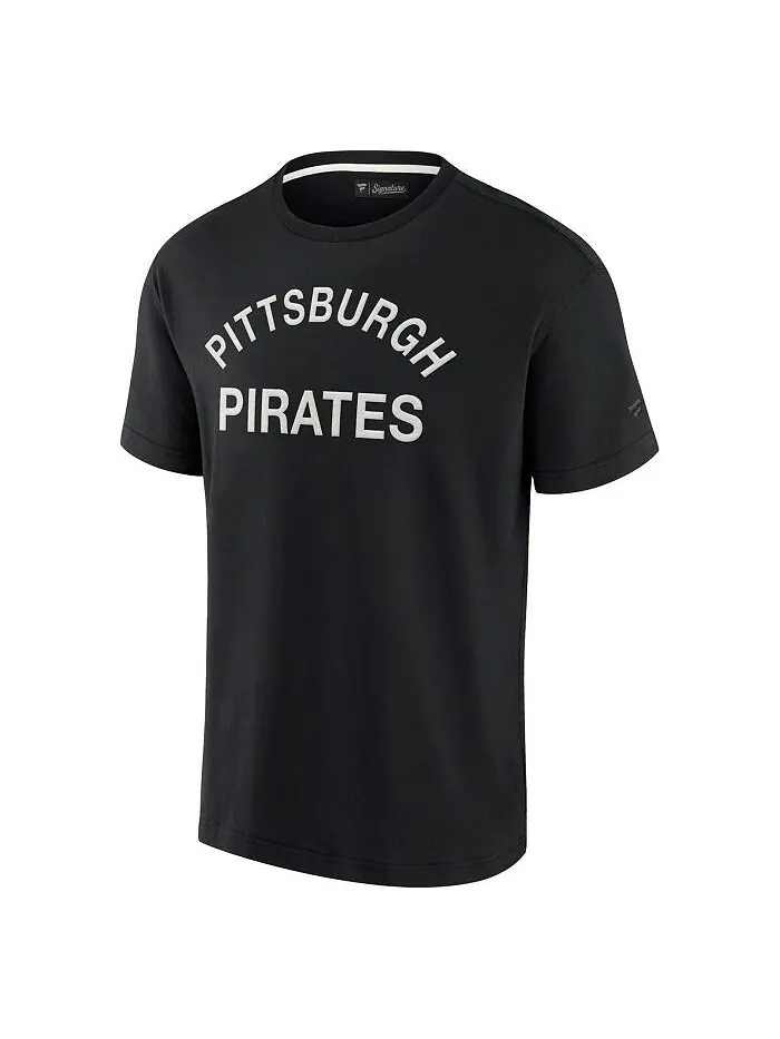 Черная мужская и женская супермягкая футболка с короткими рукавами Pittsburgh Pirates Fanatics — изображение 3 из 3, черный