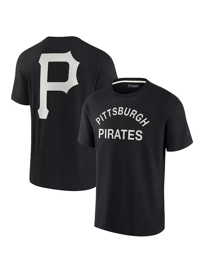 Мужская и женская черная супермягкая футболка с коротким рукавом Pittsburgh Pirates Fanatics — изображение 1 из 3