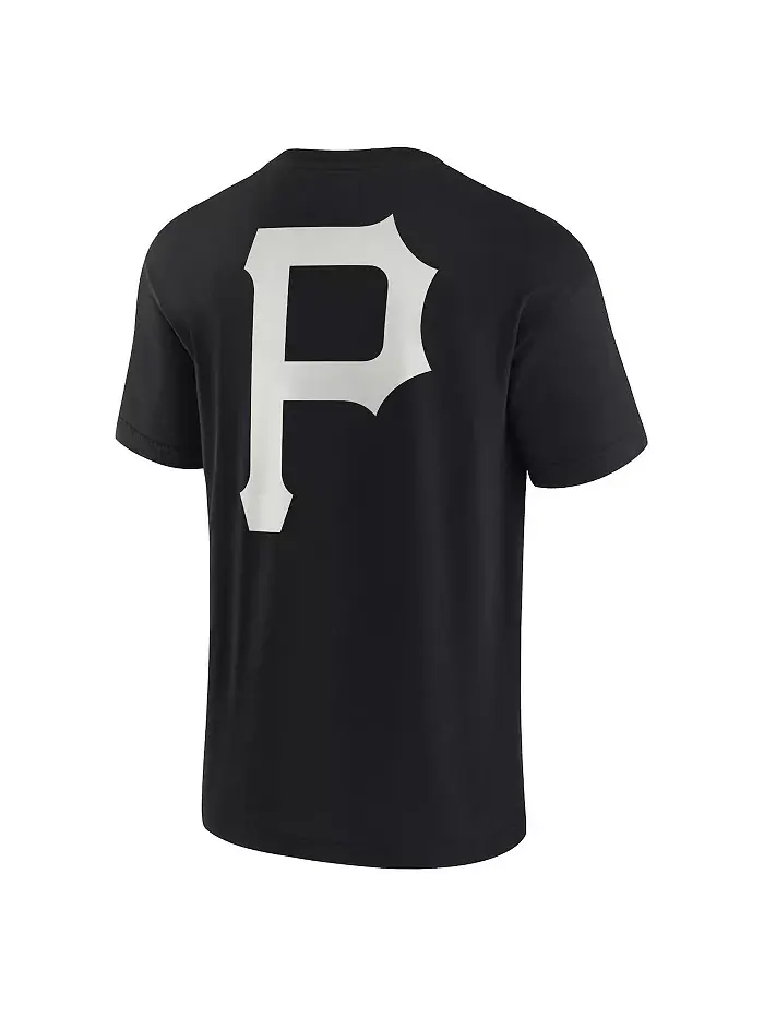 Мужская и женская черная супермягкая футболка с коротким рукавом Pittsburgh Pirates Fanatics — изображение 2 из 3