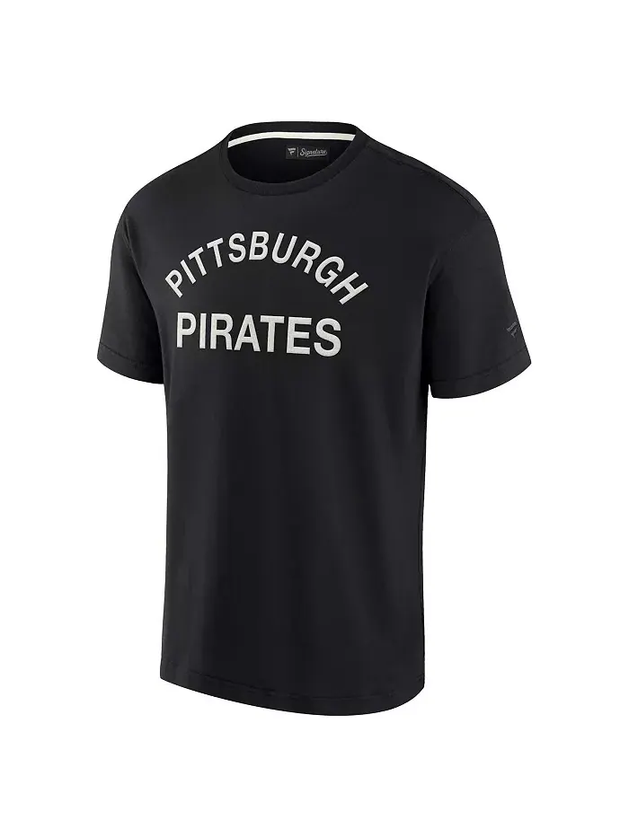 Мужская и женская черная супермягкая футболка с коротким рукавом Pittsburgh Pirates Fanatics — изображение 3 из 3