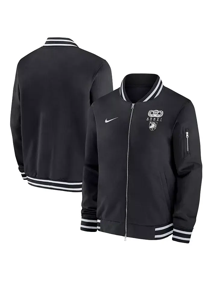Мужская черная бомбер-куртка на молнии Army Black Knights 2024 Rivalry Collection Nike