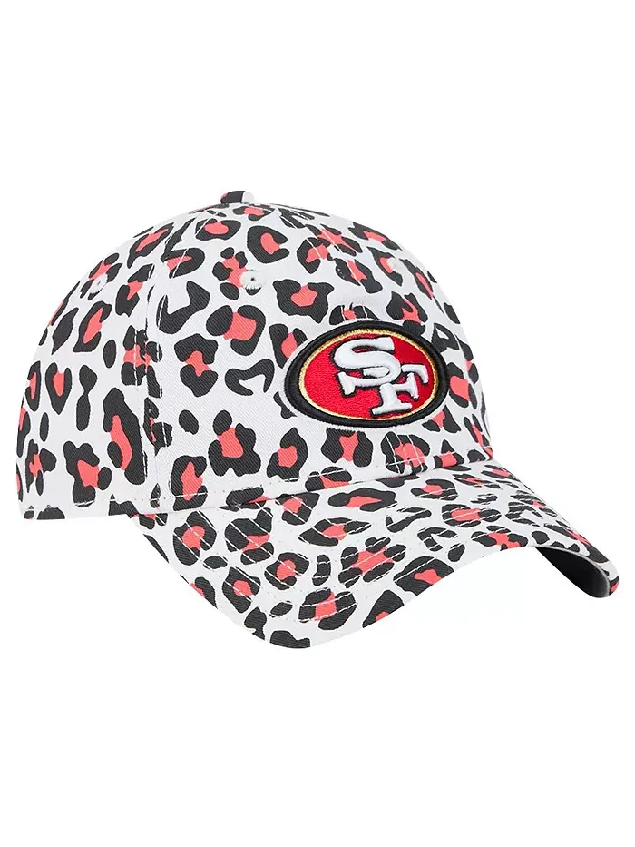 Белая регулируемая кепка San Francisco 49ers Active Leopard 9TWENTY для дошкольников New Era — изображение 4 из 5